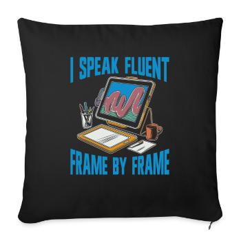 Animator - Sofa pillowcase 17,3'' x 17,3'' (45 x 45 cm) - black - Front