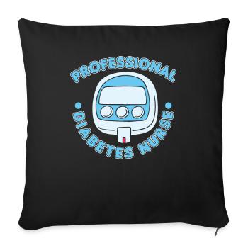 Diabetes Nurse - Sofa pillowcase 17,3'' x 17,3'' (45 x 45 cm) - black - Front