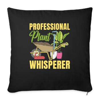 Jardinier - Housse de coussin décorative 45 x 45 cm - noir - Devant