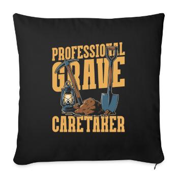 Gravedigger Funeral Assistant - Sofa pillowcase 17,3'' x 17,3'' (45 x 45 cm) - black - Front