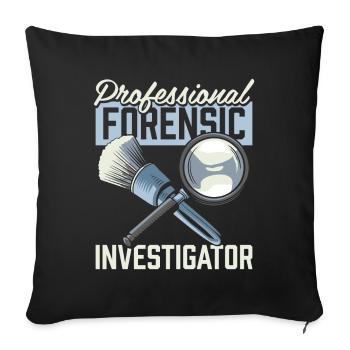 Technicien médico-légal - Housse de coussin décorative 45 x 45 cm - noir - Devant