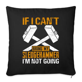 Funny House Demolition Day Can My Proposal - Sofa pillowcase 17,3'' x 17,3'' (45 x 45 cm) - black - Front