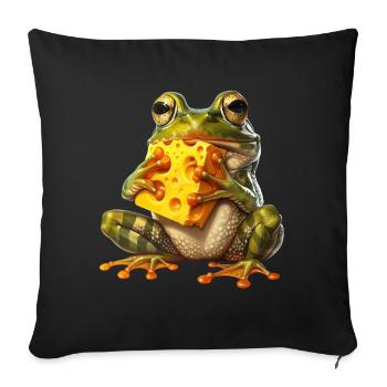 Frog - Sofa pillowcase 17,3'' x 17,3'' (45 x 45 cm) - black - Front