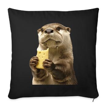 Otter - Sofa pillowcase 17,3'' x 17,3'' (45 x 45 cm) - black - Front