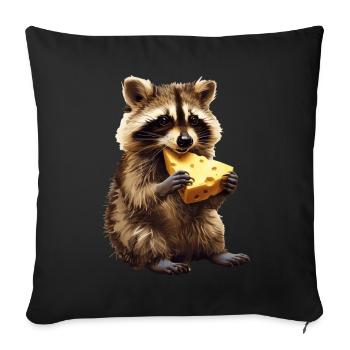 Raton laveur - Housse de coussin décorative 45 x 45 cm - noir - Devant