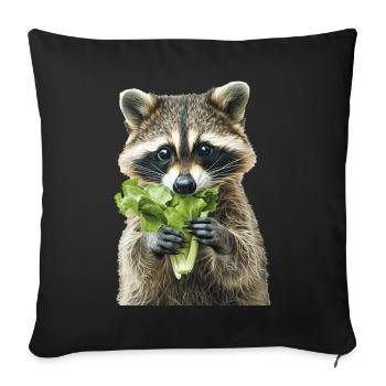 Raton laveur - Housse de coussin décorative 45 x 45 cm - noir - Devant