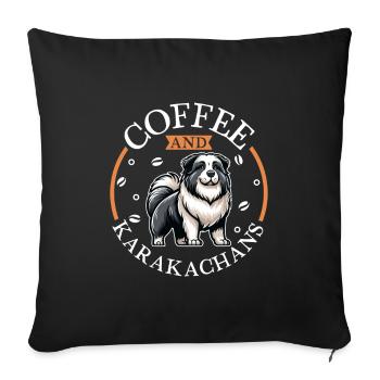Café et Karakatshan - Housse de coussin décorative 45 x 45 cm - noir - Devant