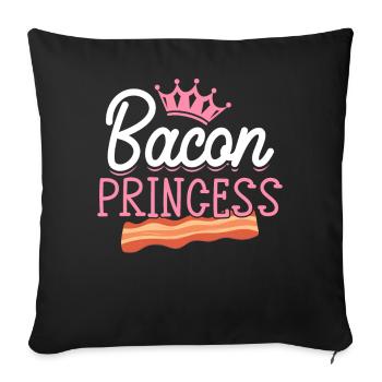 Bacon Princess Bacon Girl - Sofakissenbezug 45 x 45 cm - Schwarz - Vorne