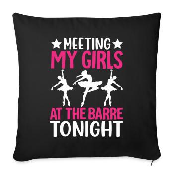 Danseuse de danse classique Meet My Girls au - Housse de coussin décorative 45 x 45 cm - noir - Devant