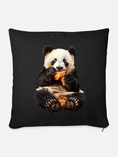 Panda - Sofakissenbezug 45 x 45 cm - Schwarz