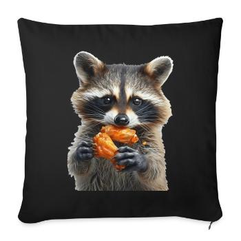Raton laveur - Housse de coussin décorative 45 x 45 cm - noir - Devant