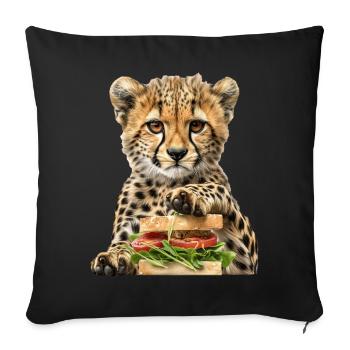 Gepard - Sofakissenbezug 45 x 45 cm - Schwarz - Vorne