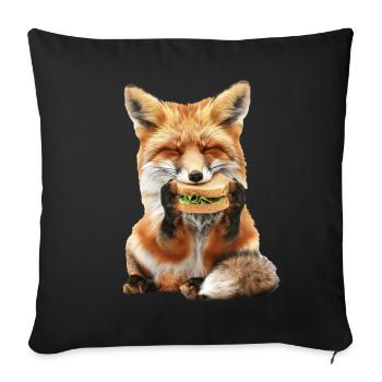 Fuchs - Sofakissenbezug 45 x 45 cm - Schwarz - Vorne
