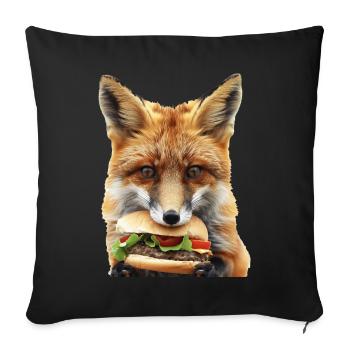 Fuchs - Sofakissenbezug 45 x 45 cm - Schwarz - Vorne