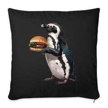 Penguin - Sofa pillowcase 17,3'' x 17,3'' (45 x 45 cm) - black - Front