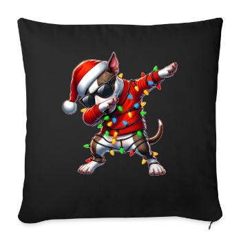 Tupfende American Bull Terrier Sonnenbrille Niedli - Sofakissenbezug 45 x 45 cm - Schwarz - Vorne