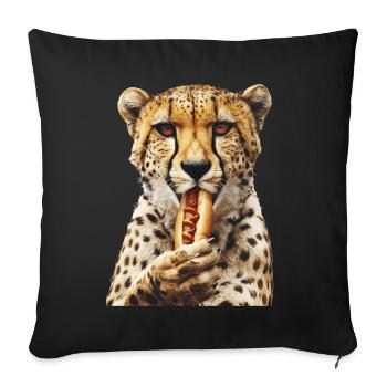 Cheetah - Sofa pillowcase 17,3'' x 17,3'' (45 x 45 cm) - black - Front