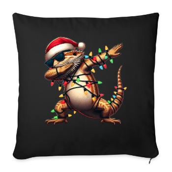 Polka Dot Bearded Dragon Lizard Sunglasses Cute - Sofa pillowcase 17,3'' x 17,3'' (45 x 45 cm) - black - Front