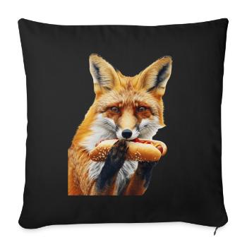 Fuchs - Sofakissenbezug 45 x 45 cm - Schwarz - Vorne