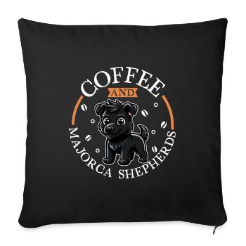 Kaffee und Ca de bestiar - Sofakissenbezug 45 x 45 cm - Schwarz - Vorne
