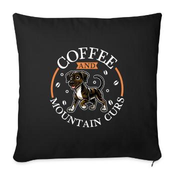 Café et Cur de montagne - Housse de coussin décorative 45 x 45 cm - noir - Devant