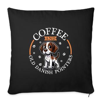 Chien d’arrêt danois ancien - Housse de coussin décorative 45 x 45 cm - noir - Devant