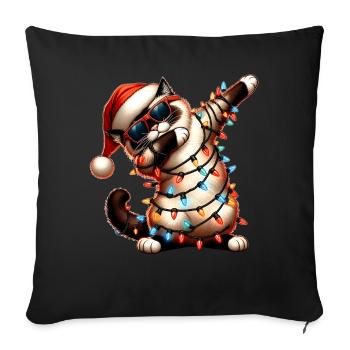 Polka Dot Birman Cat Sunglasses Cute Christmas - Sofa pillowcase 17,3'' x 17,3'' (45 x 45 cm) - black - Front