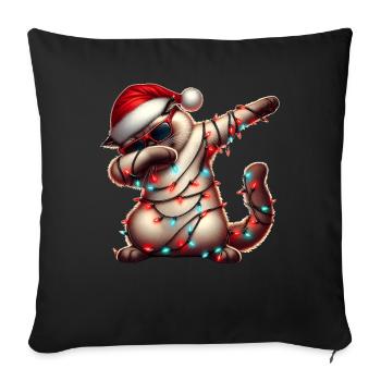 Lunettes de soleil à pois Birman Cat Noël mignon - Housse de coussin décorative 45 x 45 cm - noir - Devant