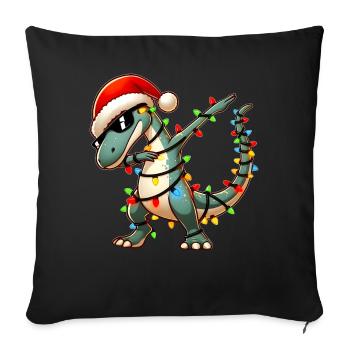 Polka Dot Brontosaurus Dinosaur Sunglasses Never - Sofa pillowcase 17,3'' x 17,3'' (45 x 45 cm) - black - Front
