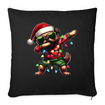Polka Dot Brussels Griffon Dog Sunglasses Niedl - Sofa pillowcase 17,3'' x 17,3'' (45 x 45 cm) - black - Front