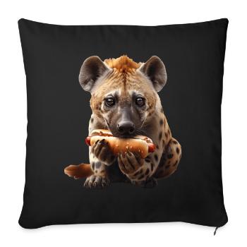 Hyène - Housse de coussin décorative 45 x 45 cm - noir - Devant