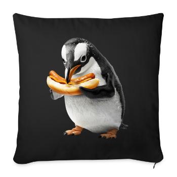 Penguin - Sofa pillowcase 17,3'' x 17,3'' (45 x 45 cm) - black - Front