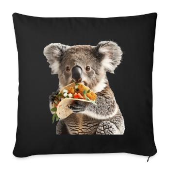 Koala - Sofa pillowcase 17,3'' x 17,3'' (45 x 45 cm) - black - Front