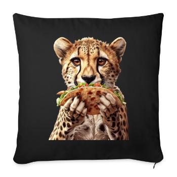 Gepard - Sofakissenbezug 45 x 45 cm - Schwarz - Vorne