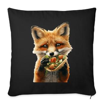 Fuchs - Sofakissenbezug 45 x 45 cm - Schwarz - Vorne