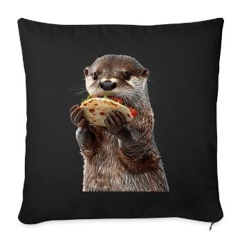 Otter - Sofa pillowcase 17,3'' x 17,3'' (45 x 45 cm) - black - Front