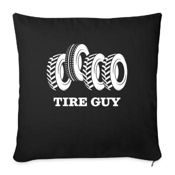 Tire Guy Tire Wheels Wheel Replacement - Sofa pillowcase 17,3'' x 17,3'' (45 x 45 cm) - black - Front