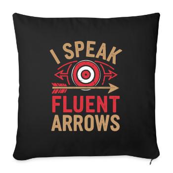 Pfeilmacher - Sofa pillowcase 17,3'' x 17,3'' (45 x 45 cm) - black - Front