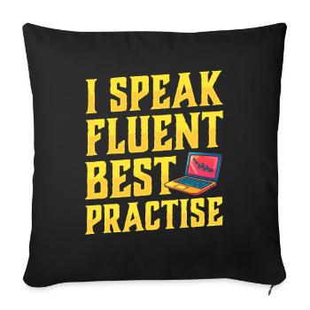 Consultant - Sofa pillowcase 17,3'' x 17,3'' (45 x 45 cm) - black - Front