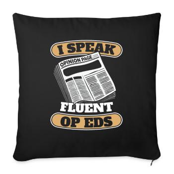 Columnist - Sofa pillowcase 17,3'' x 17,3'' (45 x 45 cm) - black - Front