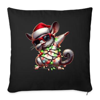 Lunettes de soleil chien Chihuahua à pois Cute Weih - Housse de coussin décorative 45 x 45 cm - noir - Devant