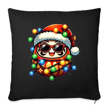 Polka Dot Daruma Doll Japan Sunglasses Cute - Sofa pillowcase 17,3'' x 17,3'' (45 x 45 cm) - black - Front