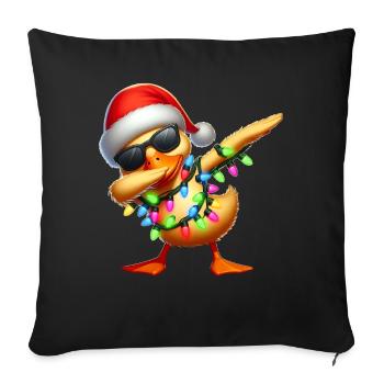 Polka Dot Duck Sunglasses Cute Christmas Xm - Sofa pillowcase 17,3'' x 17,3'' (45 x 45 cm) - black - Front