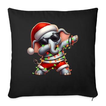 Polka Dot Elephant Sunglasses Cute Christmas - Sofa pillowcase 17,3'' x 17,3'' (45 x 45 cm) - black - Front