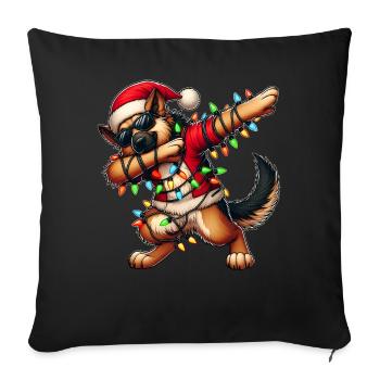 Polka Dot German Shepherd Sunglasses Niedlic - Sofa pillowcase 17,3'' x 17,3'' (45 x 45 cm) - black - Front
