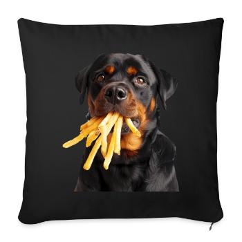 Rottweiler - Housse de coussin décorative 45 x 45 cm - noir - Devant