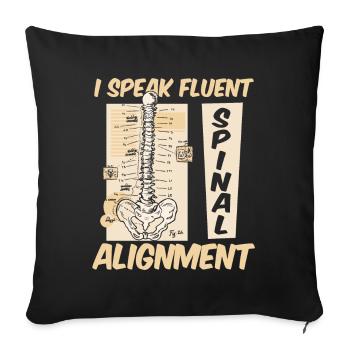 Chiropractor - Sofa pillowcase 17,3'' x 17,3'' (45 x 45 cm) - black - Front