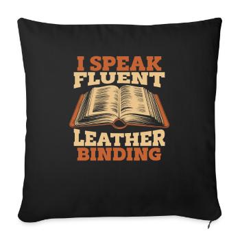 Bookbinder - Sofa pillowcase 17,3'' x 17,3'' (45 x 45 cm) - black - Front
