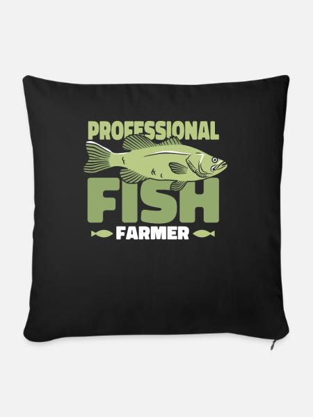 Fischzüchter - Sofakissenbezug 45 x 45 cm - Schwarz