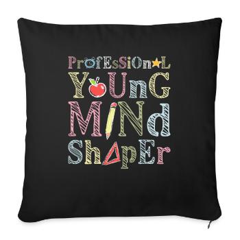 Primary school teacher - Sofa pillowcase 17,3'' x 17,3'' (45 x 45 cm) - black - Front